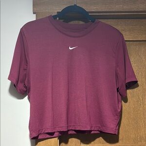 Nike Women's Maroon Crop Top